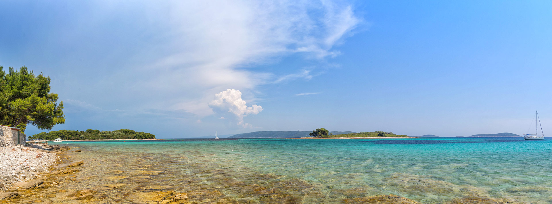 Blue Lagoon Croatia, view from the shore