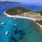 Blue sea at Budikovac island