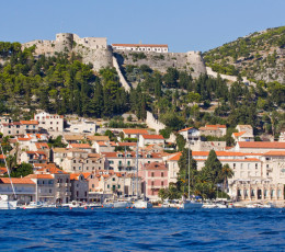 View of Fortica, arriving to Hvar