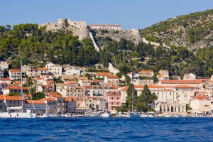 View of Fortica, arriving to Hvar