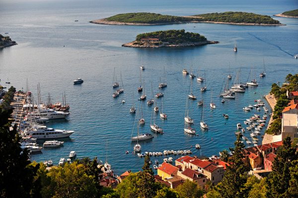 Aerial view of Hvar