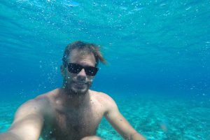 Underwater selfie in Budikovac lagoon