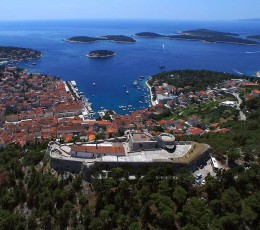 Aerial photo of Fortica, town Hvar