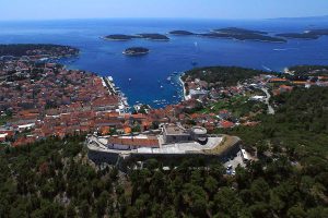 Aerial photo of Fortica, town Hvar