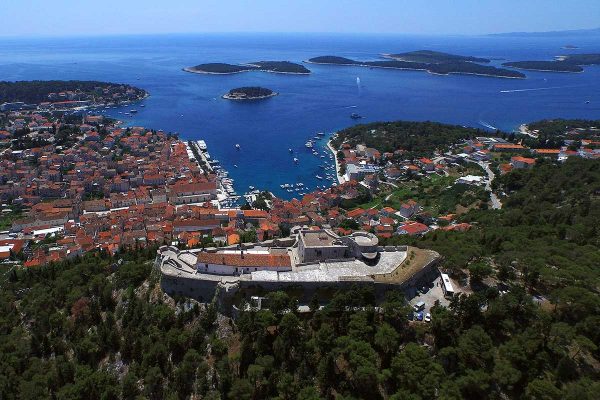 Aerial photo of Fortica, town Hvar