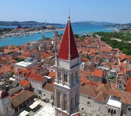 Cathedral of St. Lawrence, Trogir, aerial photo