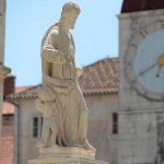 Statue of St. Lawrence on main square in Trogir