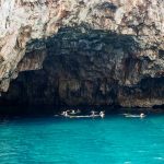 Swimming in front of Green Cave