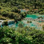 Above view on Krka swimming area