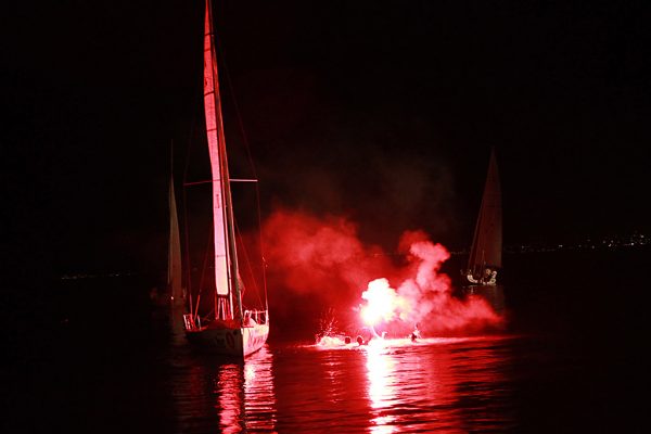 Celebrating in the sea