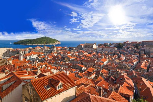 teracotta rooftops in Dubrovnik old town