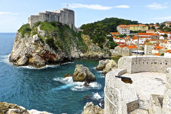 Clifs and fortress in Dubrovnik