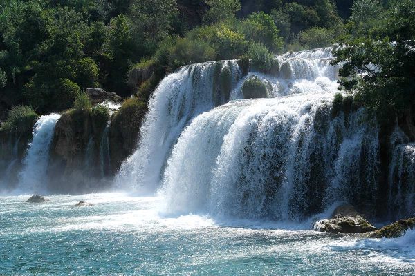 Foaming waterfalls of Krka river