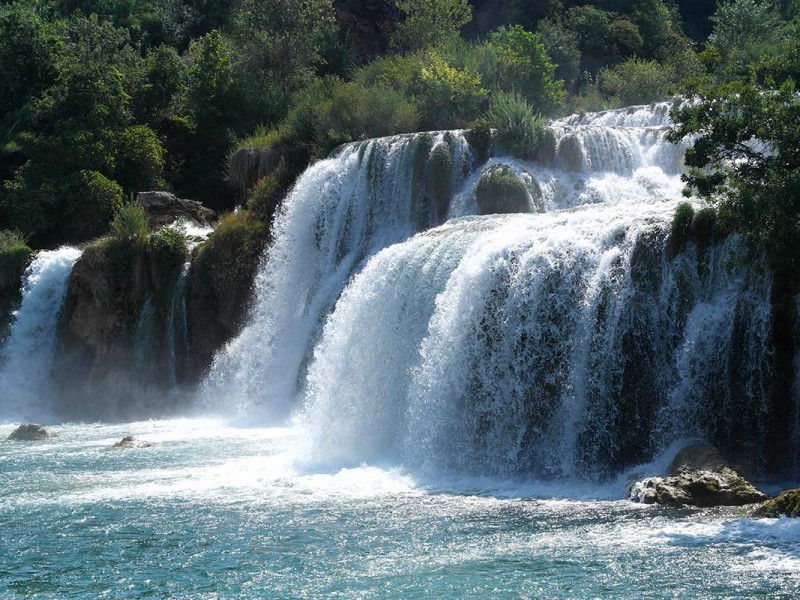 Foaming waterfalls of Krka river