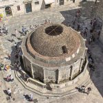 Onofrio fauntain in Dubrovnik, photo from air