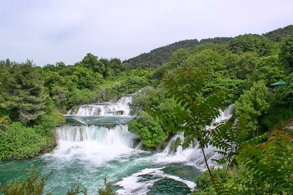 View of the waterfalls from Krka view point