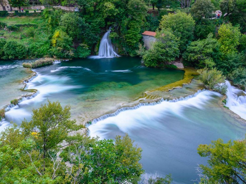 Travertine system on Krka river