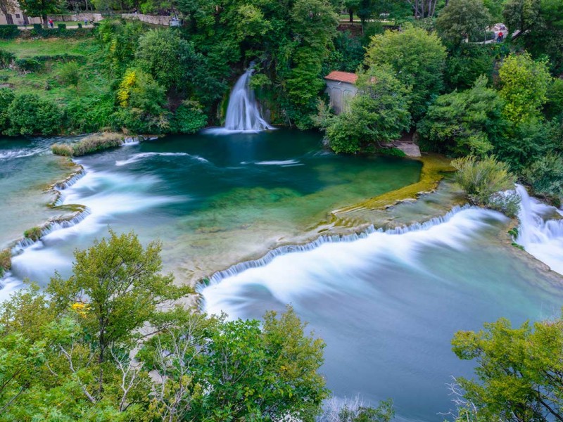 Travertine system on Krka river