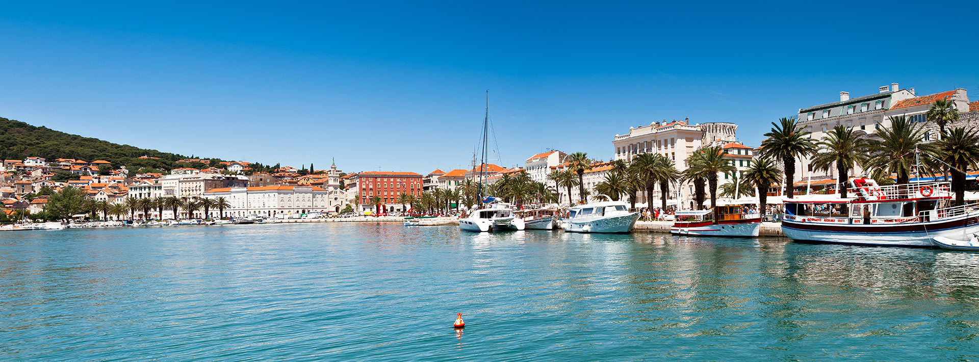 Split Croatia, view on the promenade and Matejuska