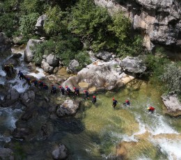 Water in Cetina canyon is controlled by dams