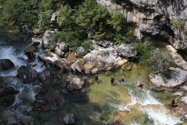 Water in Cetina canyon is controlled by dams