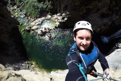 Selfie on the rock top of Cetina canyon