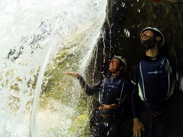 Behind the waterfall on Cetina river