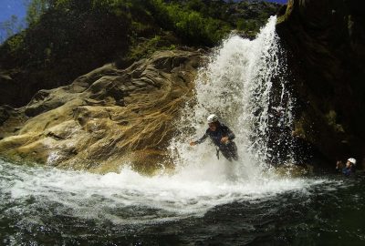 Jump from small fall on Cetina river