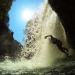 Jump through the waterfall, Cetina canyoning tour