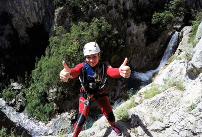 Abseiling by Cetina waterfall