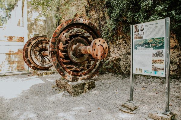 remains of old Krka Hydro Dam