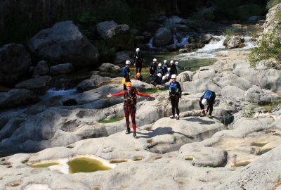 Conquering the rocky shore of Cetina