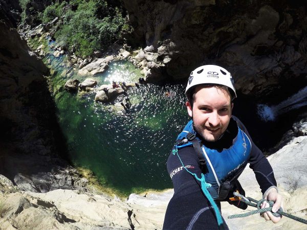 Selfie on top of the rock, Cetina canyoning