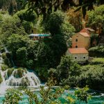 view on the watermill across Krka river