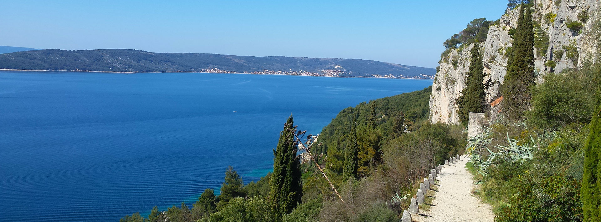 Marjan hill, Split, view on Ciovo from Marjan trail