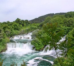 Skradinski buk view on waterfalls