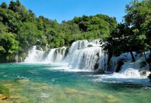 View at the Krka waterfalls