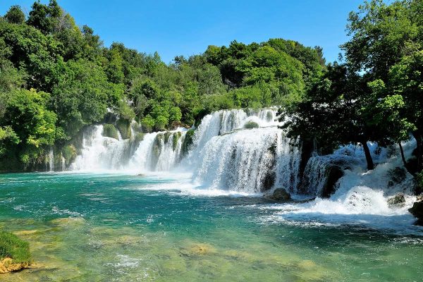 View at the Krka waterfalls