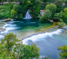 Travertine system on Krka river