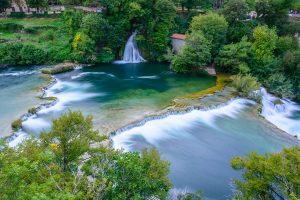 Travertine system on Krka river