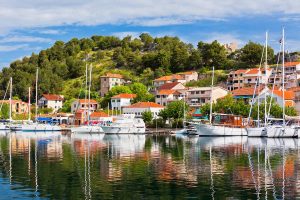 View of Skradin from boat