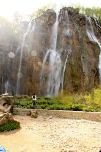 under the largest Croatian waterfall