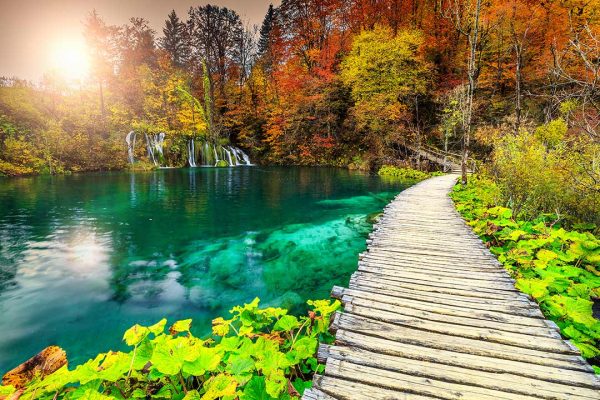 park-trail-over-plitvice-lakes