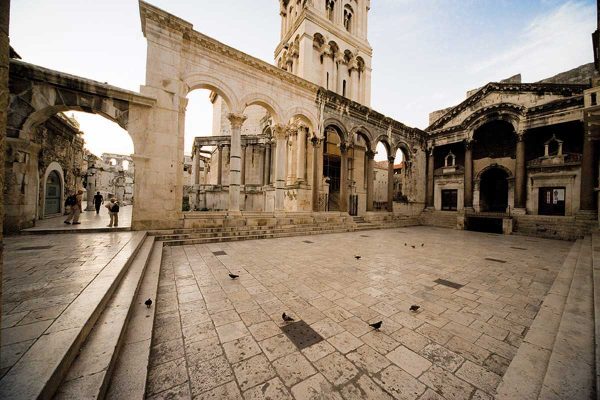 Peristyle and Cathedral in Diocletian Palace-Split