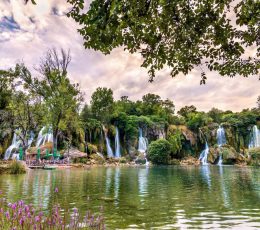 rest by the Kravice falls