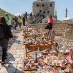 street suveniers in Mostar by the bridge