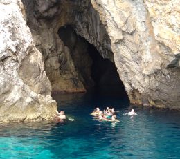 swimming-in-front-of-monk-seal-cave-entrance-island-bisevo